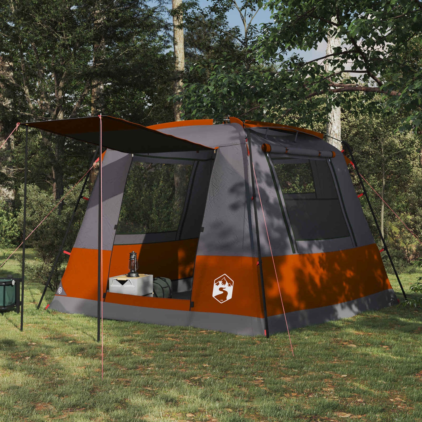 Party Tent Grey and Orange 10-Person