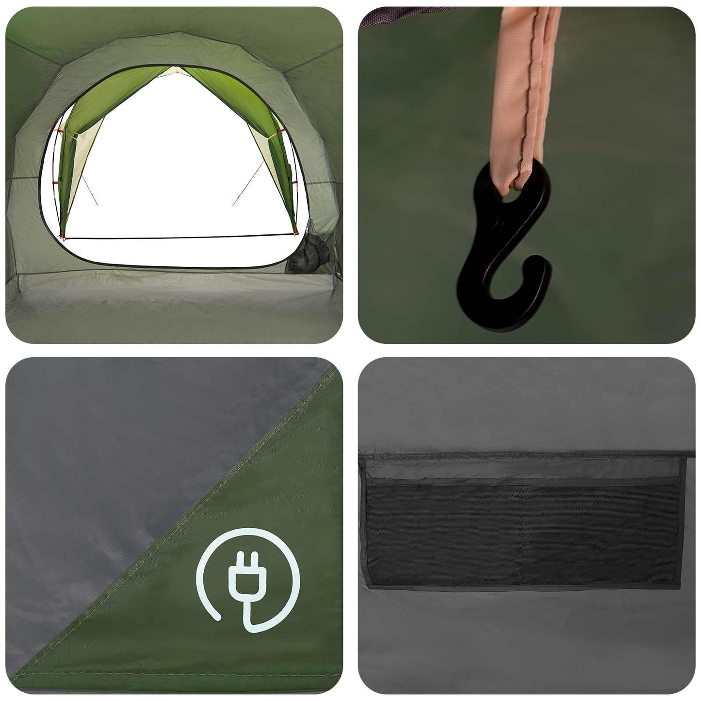 Tunnel Tent Green 382 x 262 x 214 cm