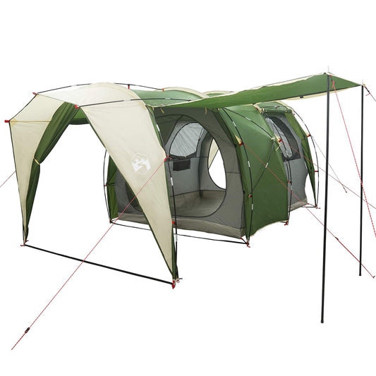 Tunnel Tent 4-Person Green 185T Polyester with PU Coating