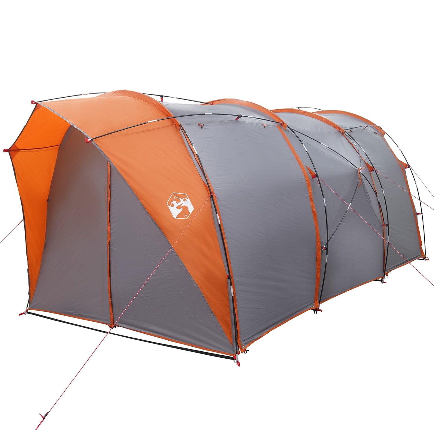 Tunnel Tent Grey and Orange 382 x 262 x 214 cm