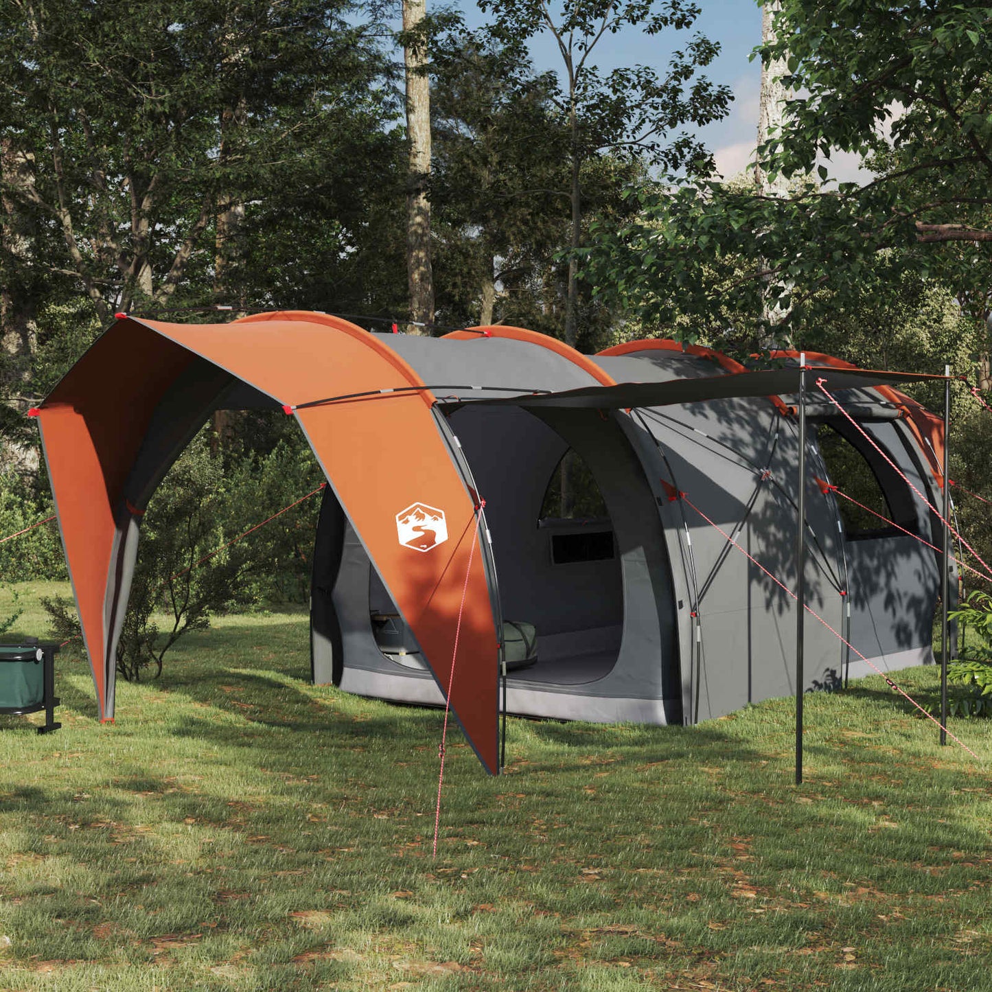Tunnel Tent Grey and Orange 562 x 265 x 216 cm