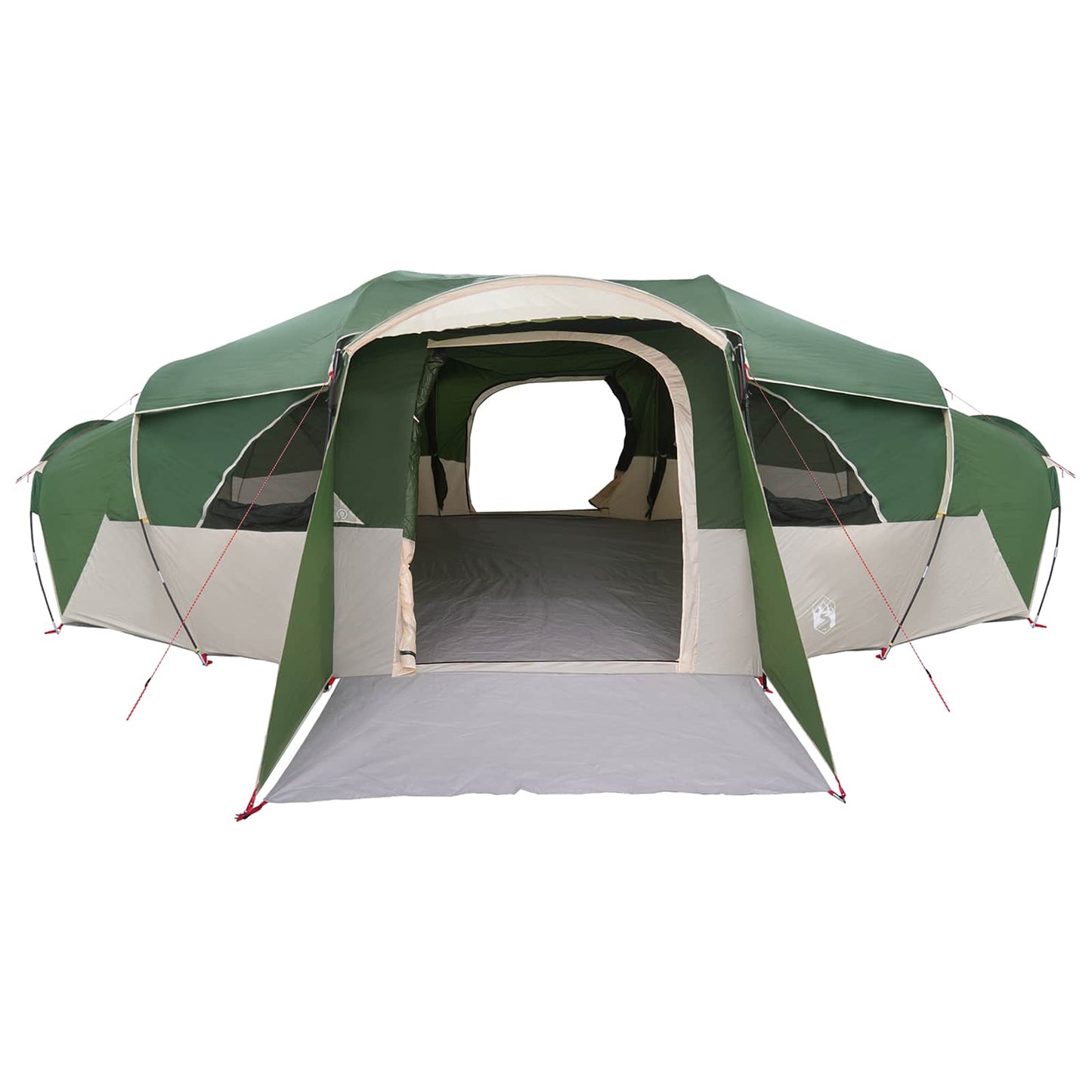Family Tent with Rainfly Water-resistant tunnel Green 18-Person