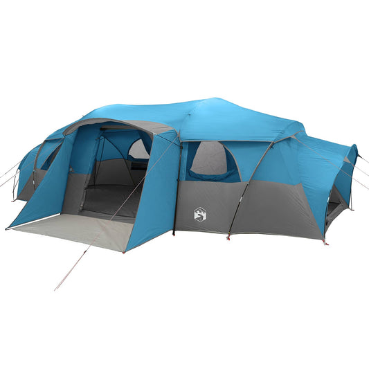 Family Tent with Rainfly Water-resistant 18-Person Blue
