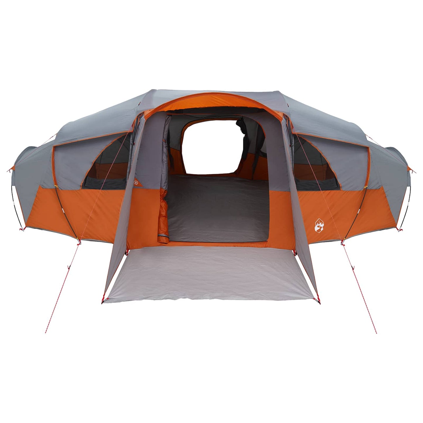Family Tent with Rainfly Water-resistant tunnel Grey and Orange