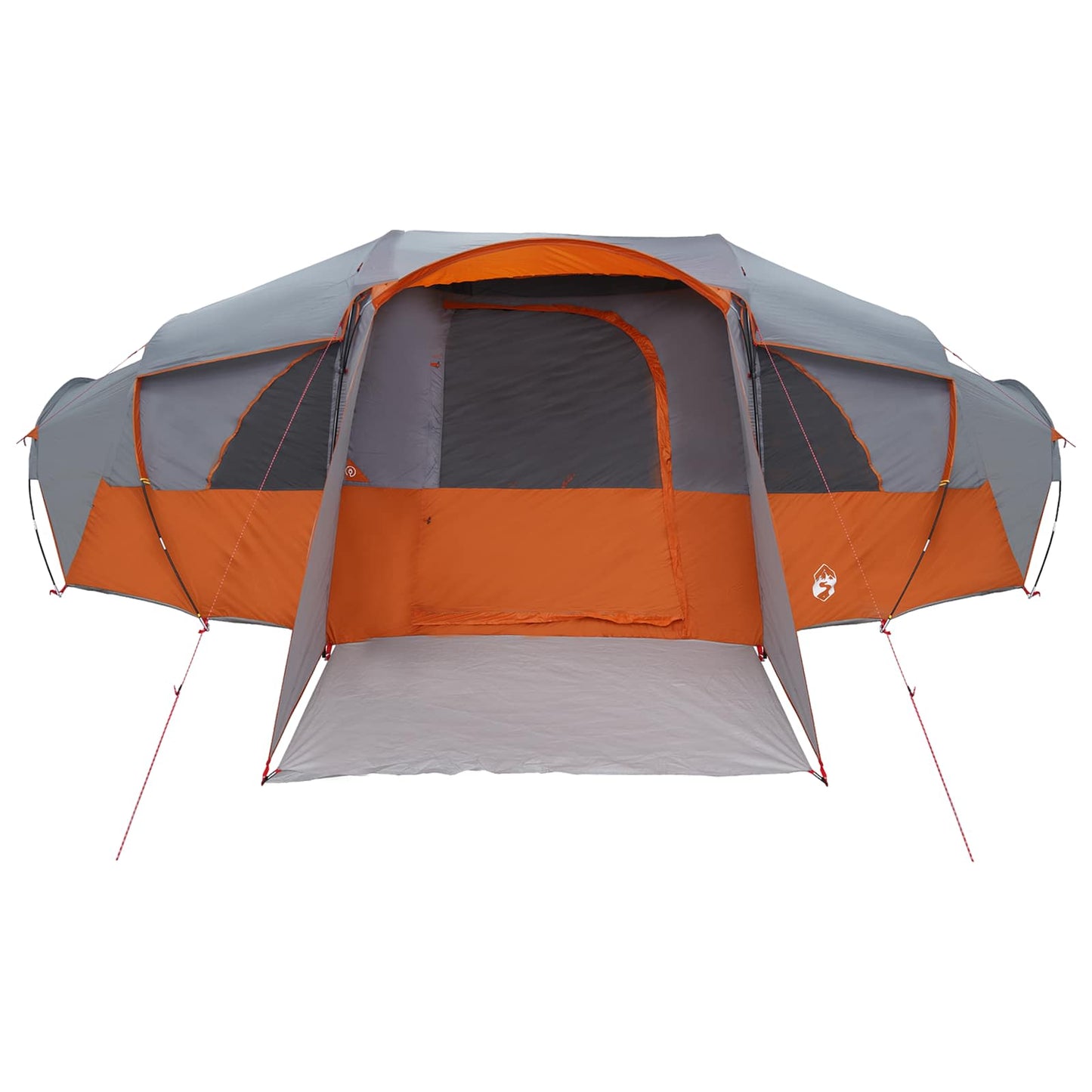 Family Tent with Rainfly Water-resistant tunnel Grey and Orange