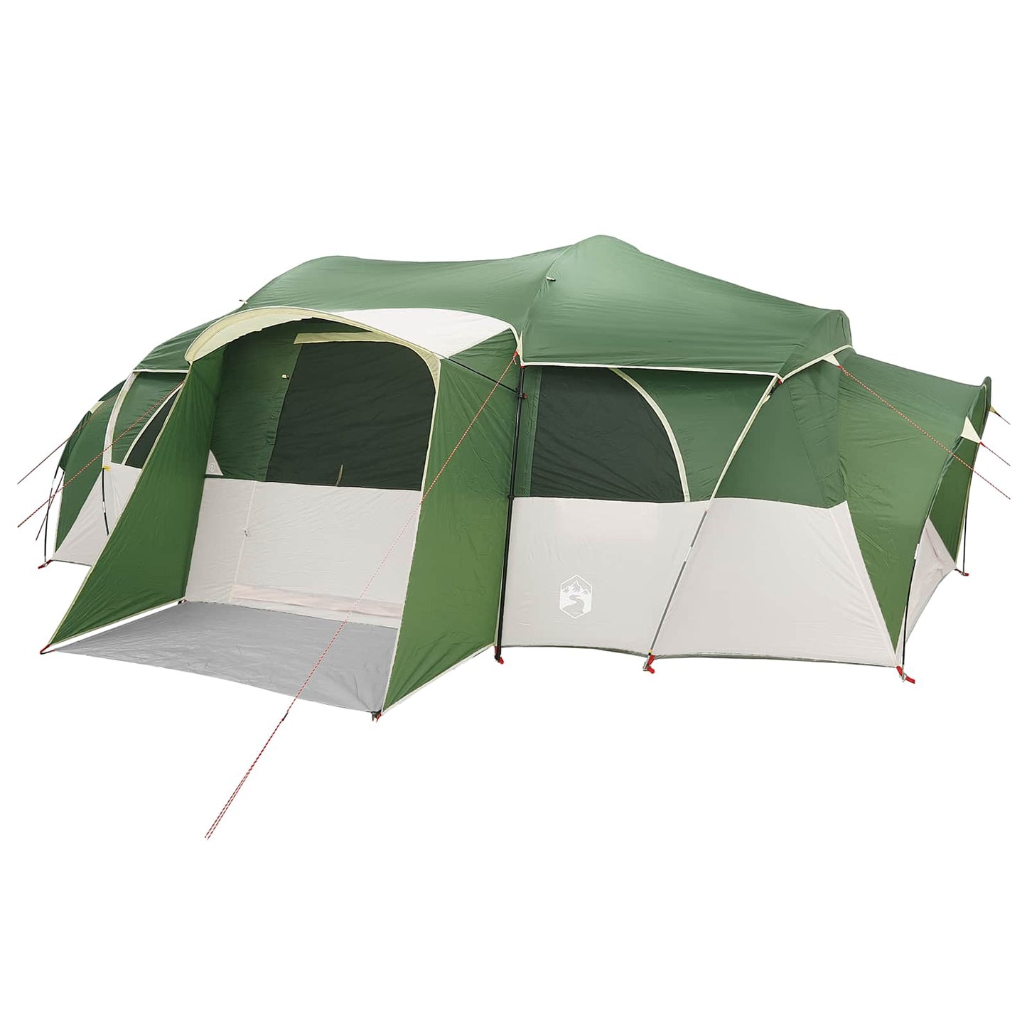 Family Tent with Rainfly Water-resistant 10-Person Green