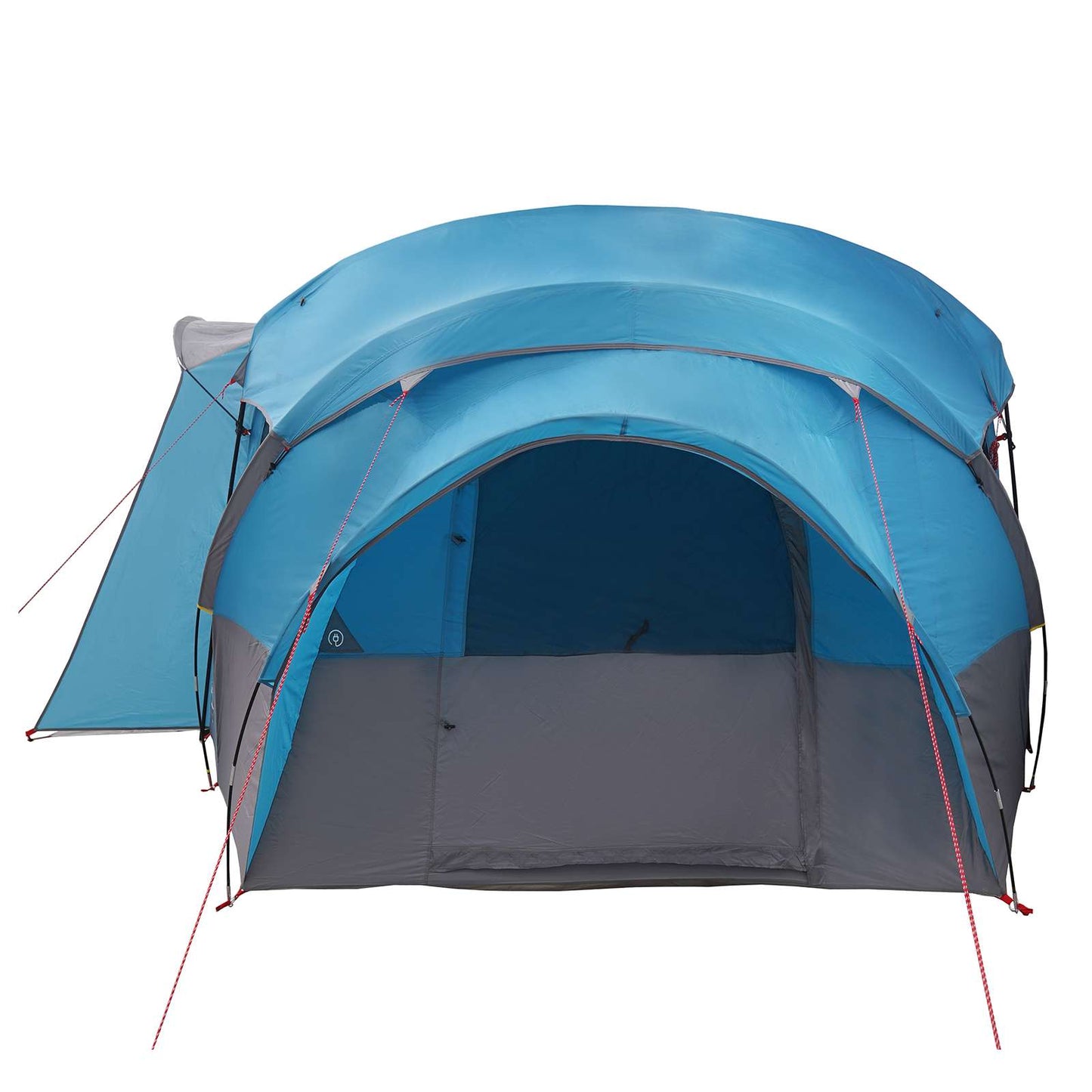Family Tent with Rainfly Water-resistant tunnel Blue 10-Person