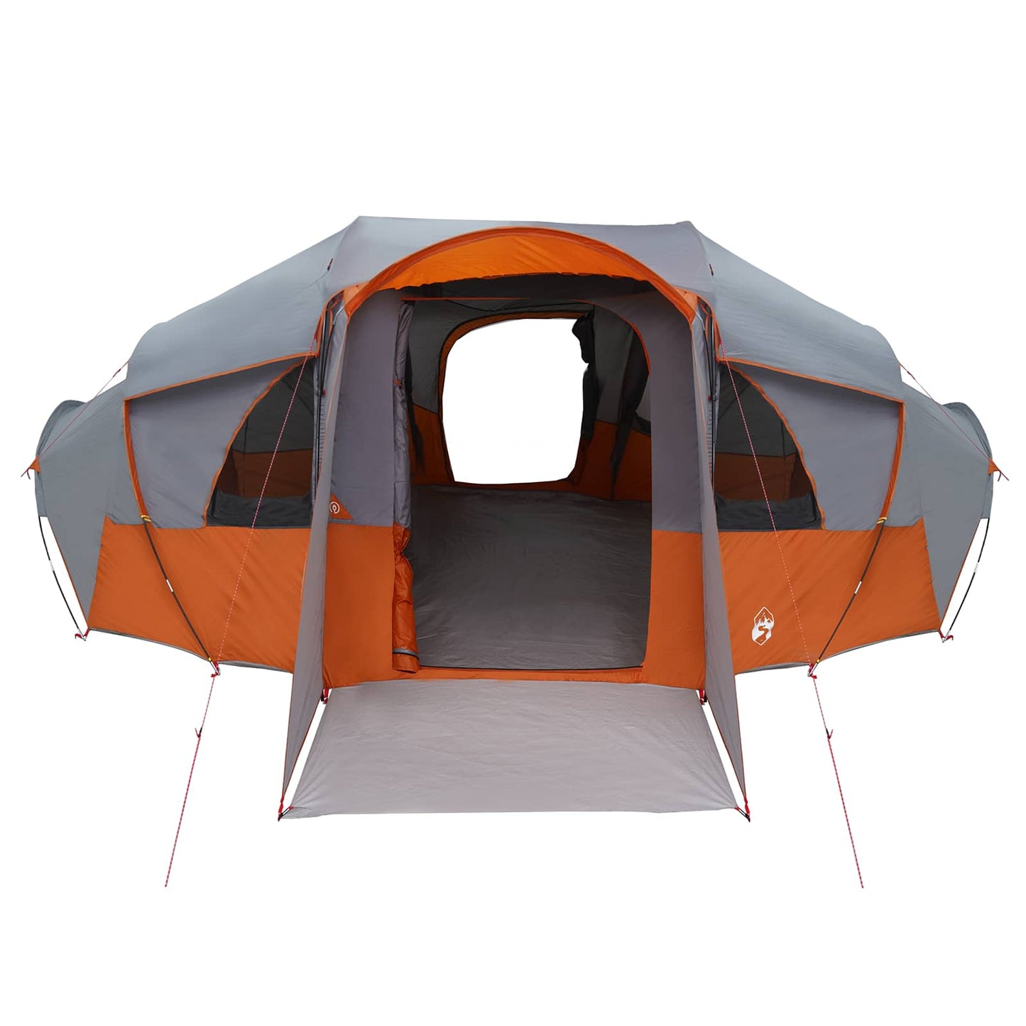 Family Tent with Rainfly Water-resistant tunnel Grey and Orange