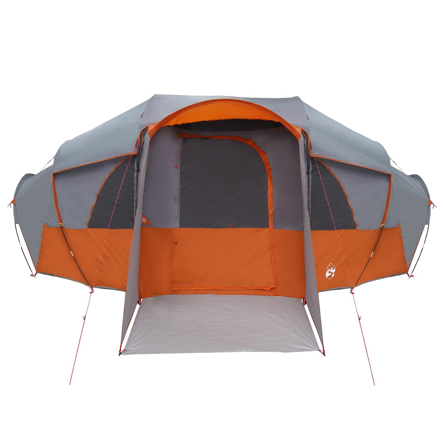 Family Tent with Rainfly Water-resistant tunnel Grey and Orange