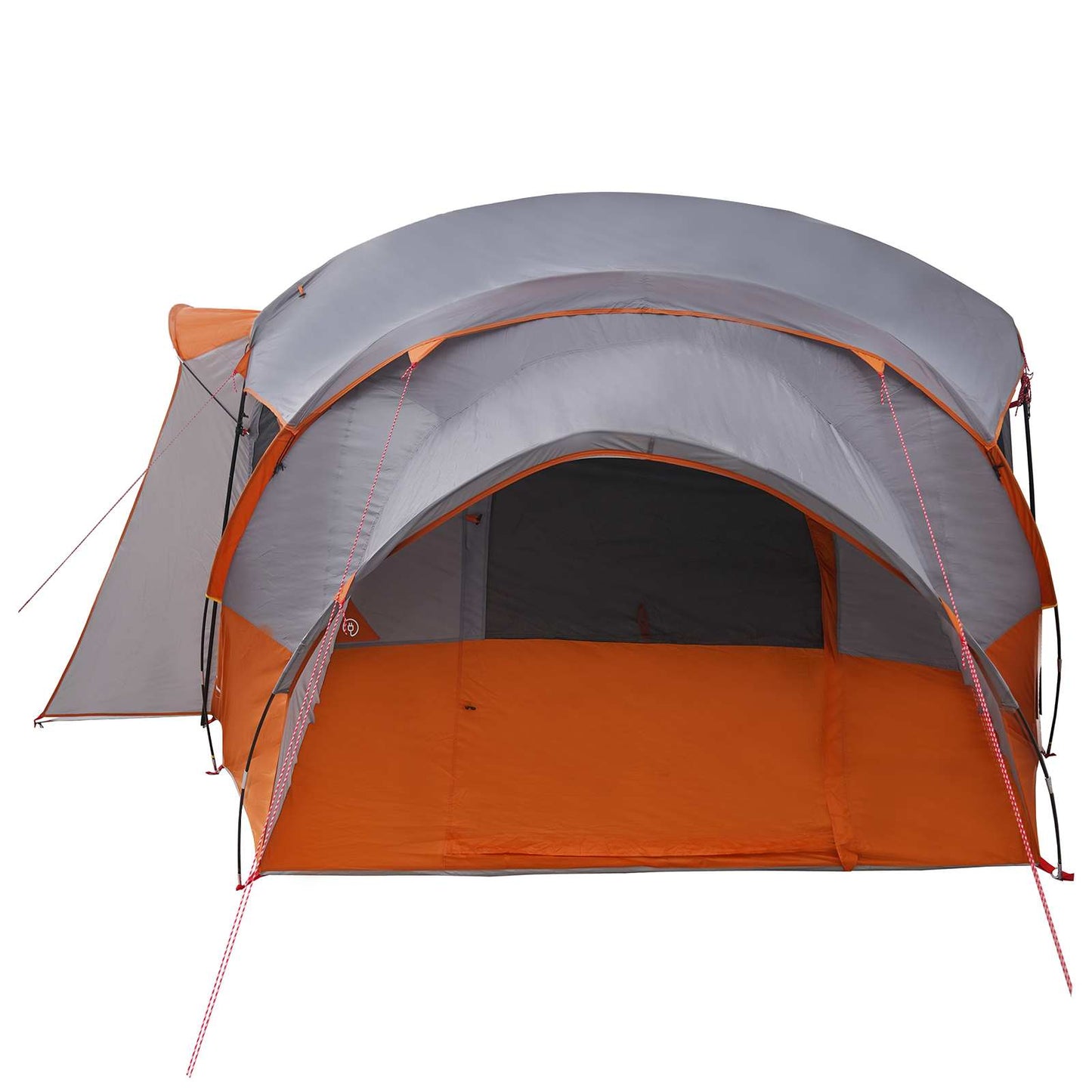 Family Tent with Rainfly Water-resistant tunnel Grey and Orange