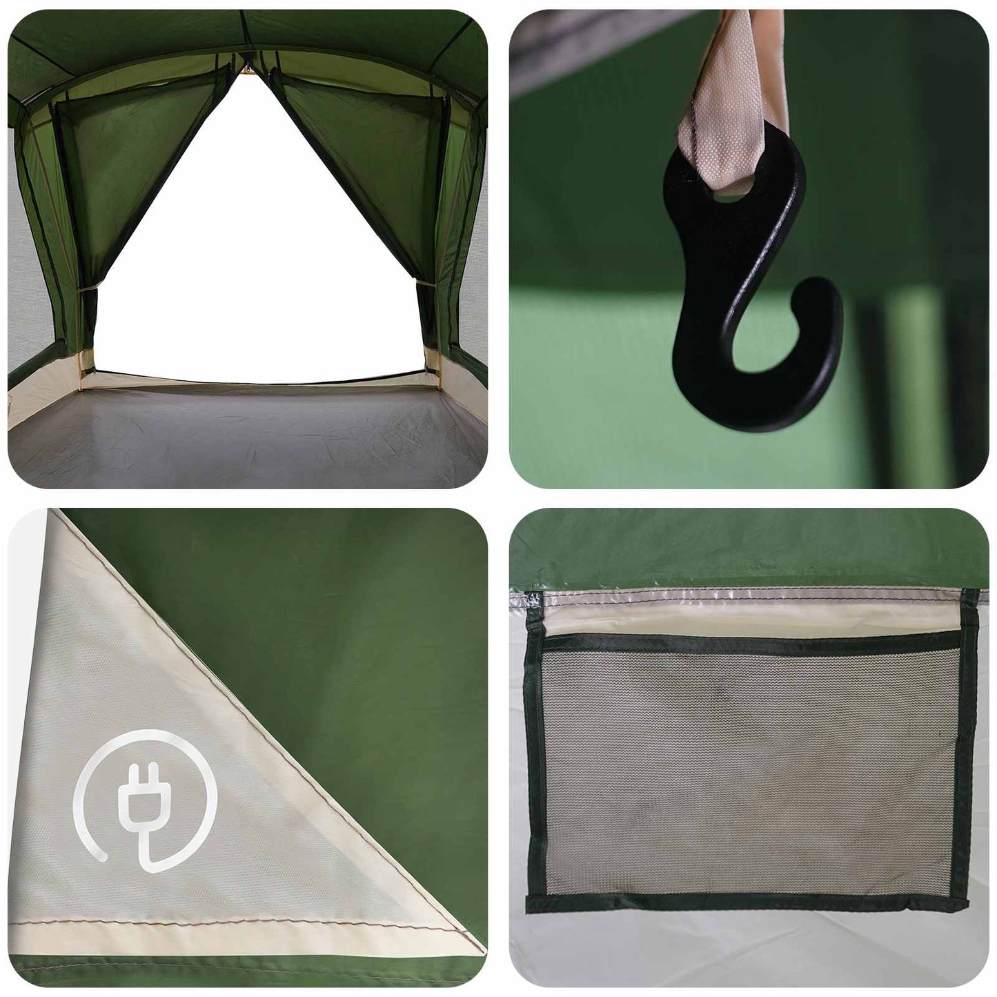 Family Tent Green 550 x 555 x 208 cm