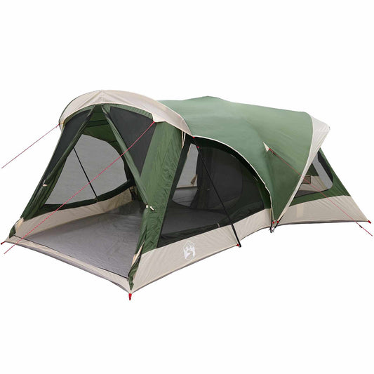 Family Tent 14-Person Green 185T Polyester with PU Coating