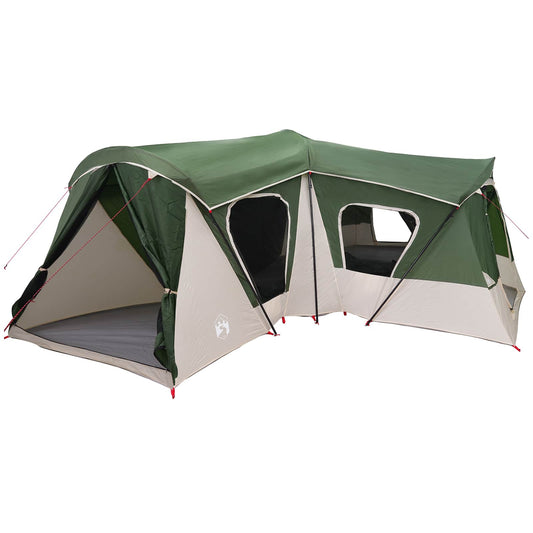 Family Tent 14-Person Green 185T Polyester with PU Coating