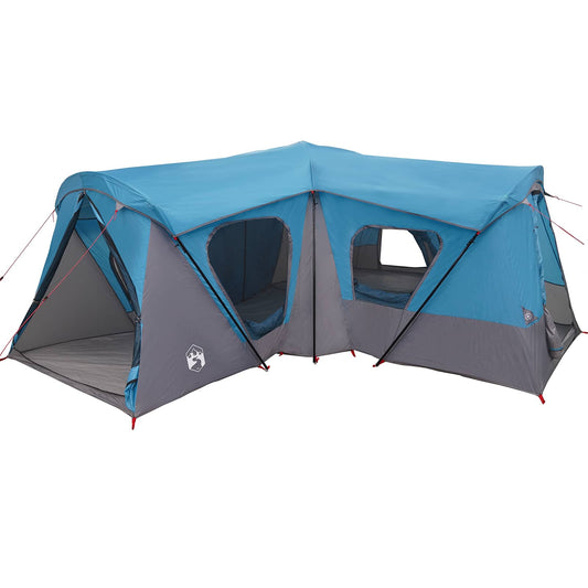 Family Tent 14-Person Blue 185T Polyester with PU Coating