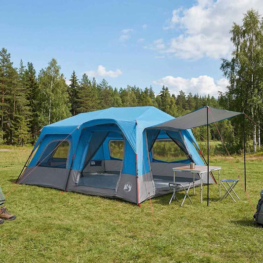 Instant Tent Blue 10-Person 185T Polyester with PU Coating