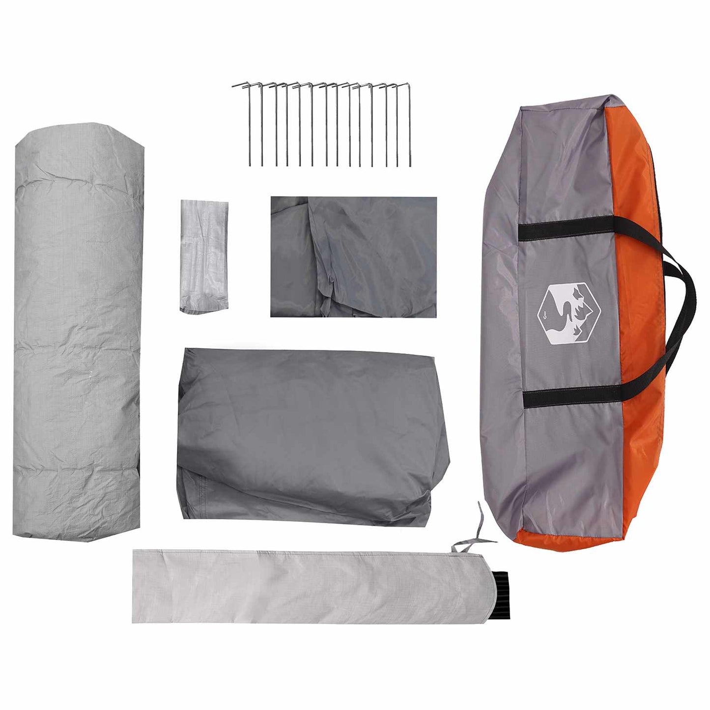 Instant Tent 10-Person Grey and Orange