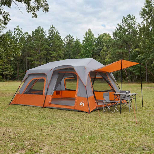 Instant Tent Grey and Orange 10-Person