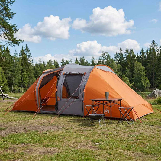 Instant Tent Grey and Orange 524 x 232 x 192 cm