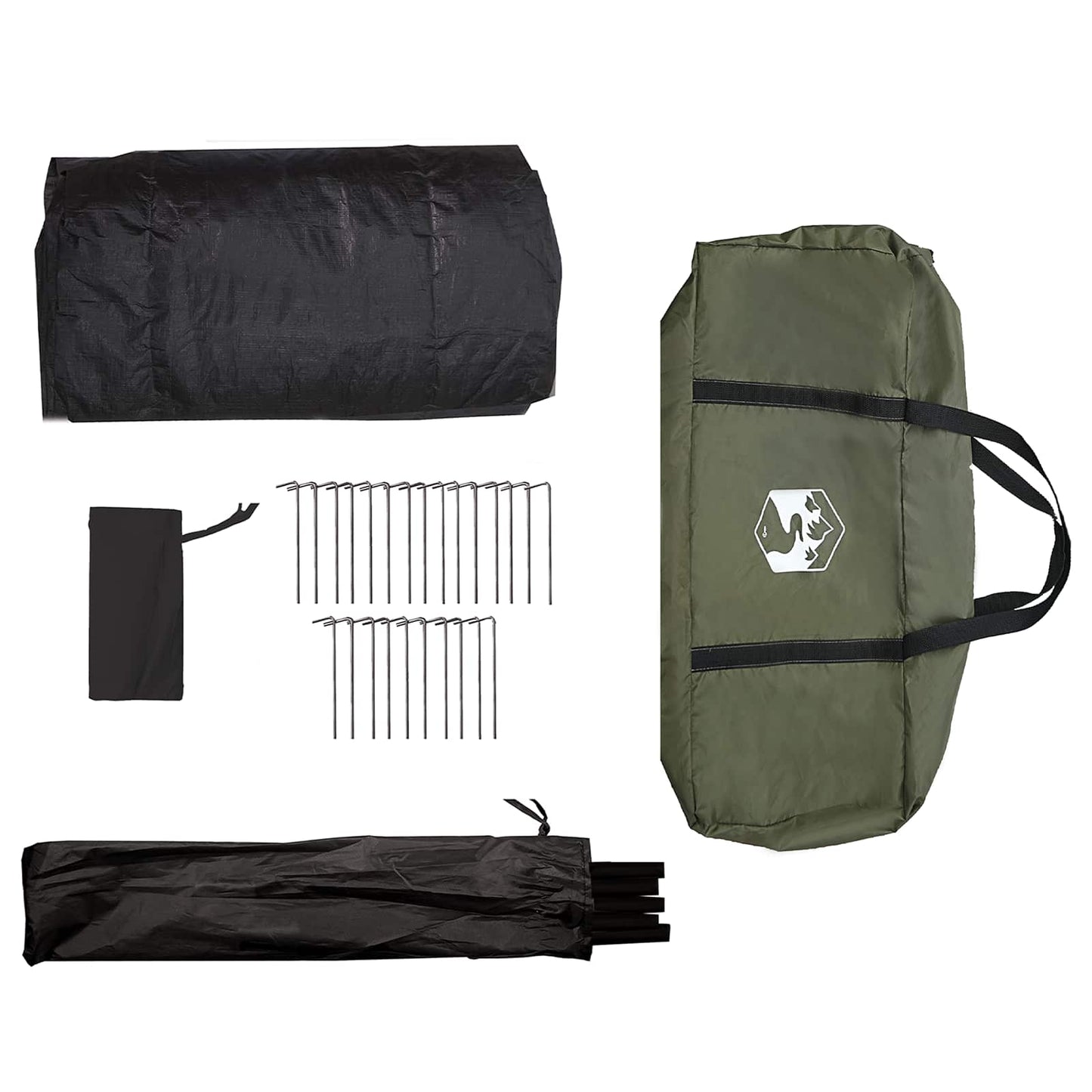 Family Tent Army Green 8-Person Polycotton