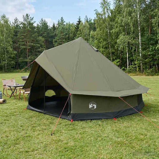 Family Tent Army Green 10-Person Polycotton