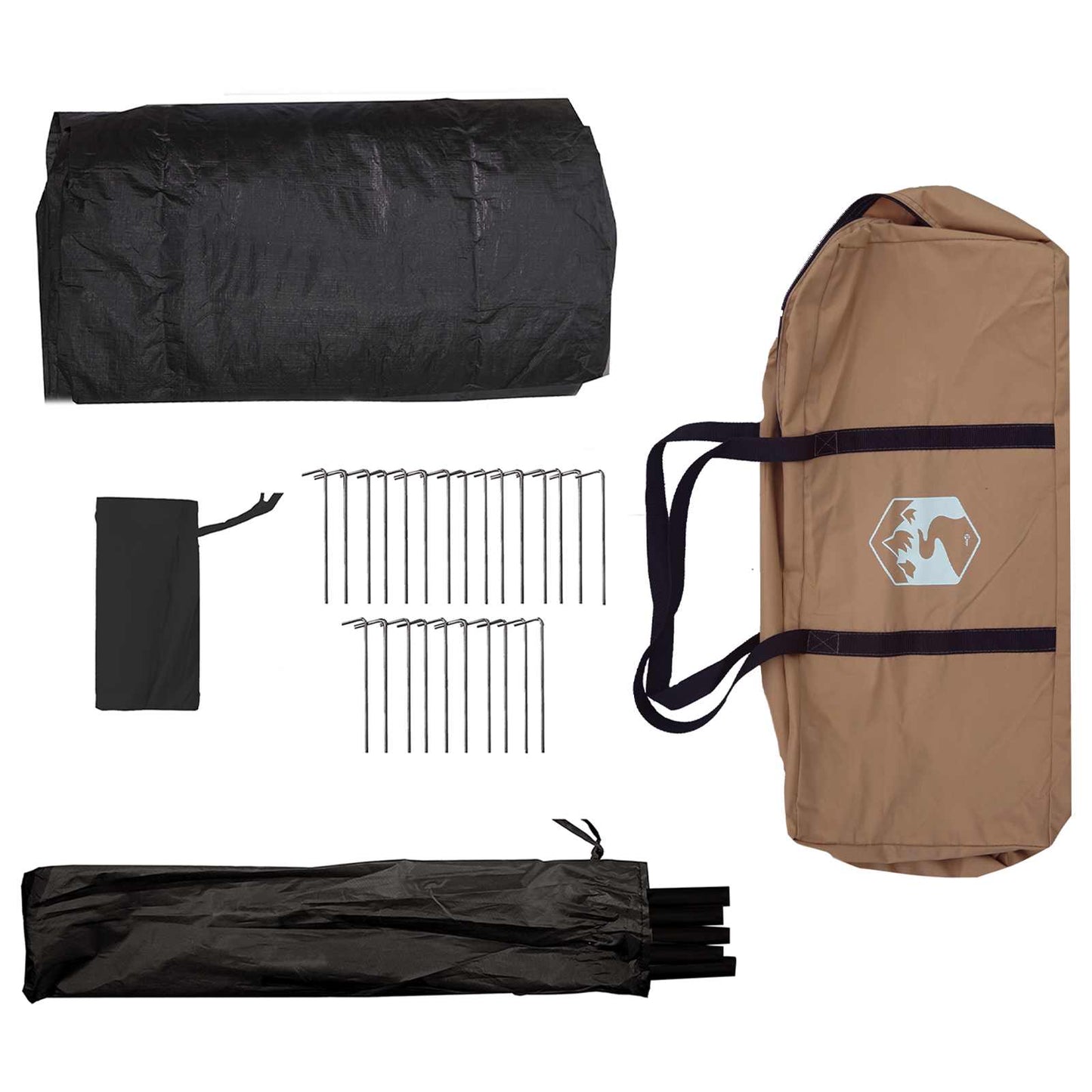 Family Tent Brown 12-Person Polycotton