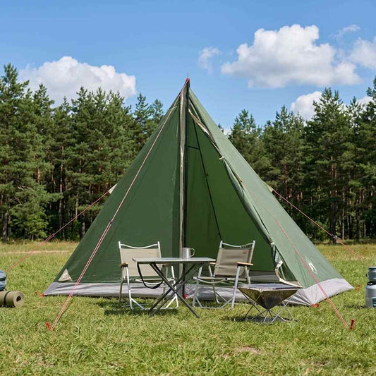 Backpacking Tent Green 2-Person 185T Polyester with PU Coating