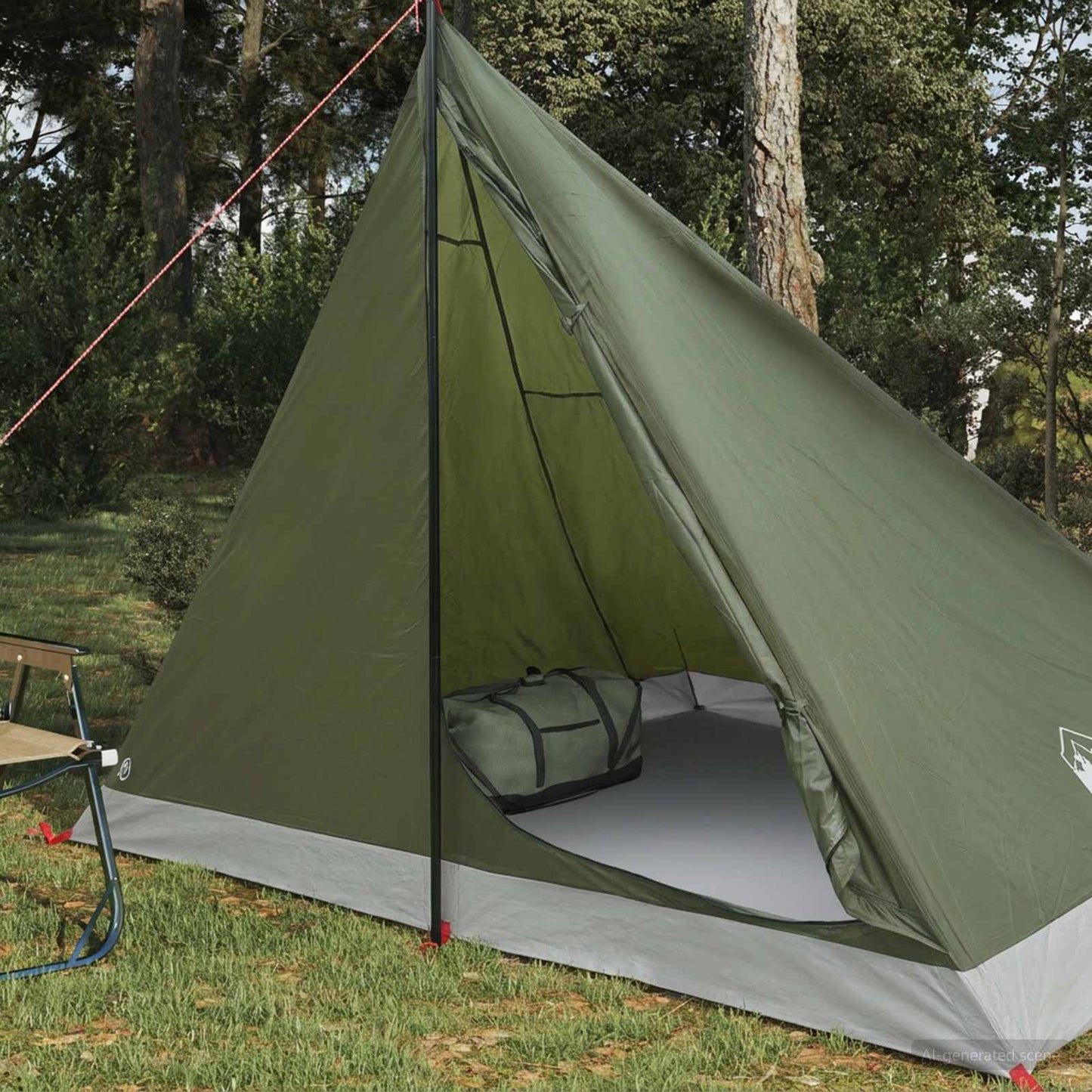 Backpacking Tent Olive Green 4-Person