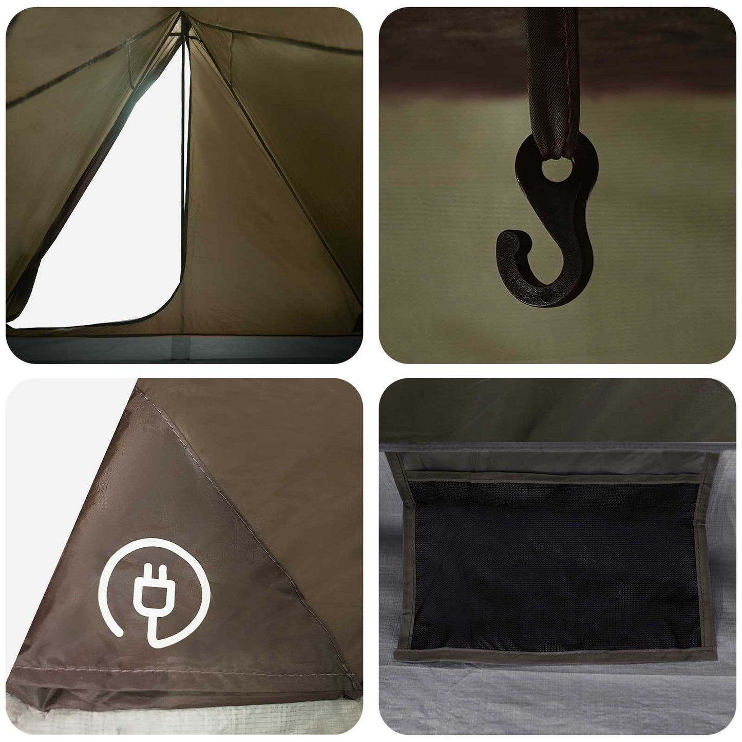 Backpacking Tent Brown and Grey 2-Person