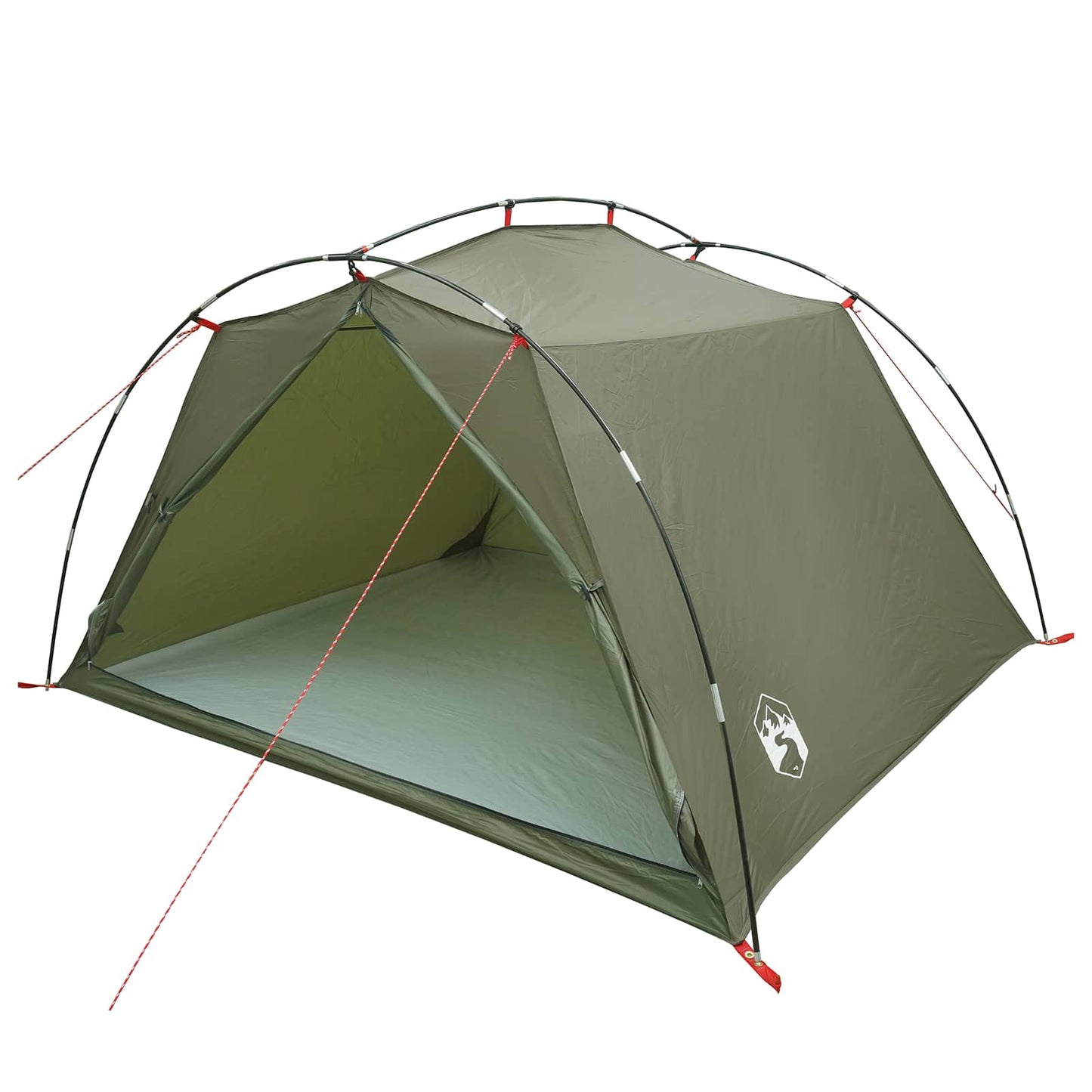 Tunnel Tent Olive Green 4-Person 185T Polyester with PU Coating