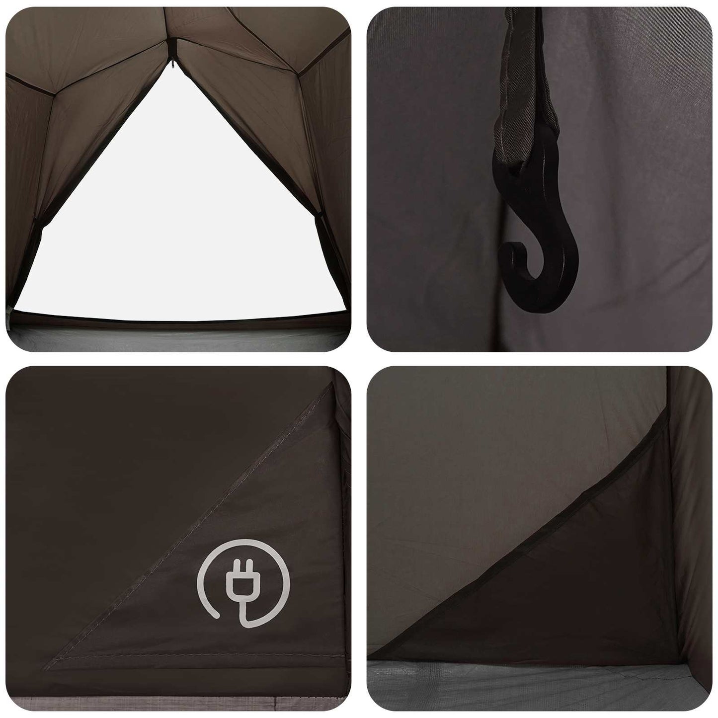 Tunnel Tent Brown and Grey 2-Person