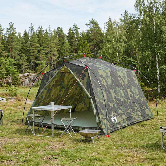 Tunnel Tent Camouflage 2-Person 185T Polyester with PU Coating