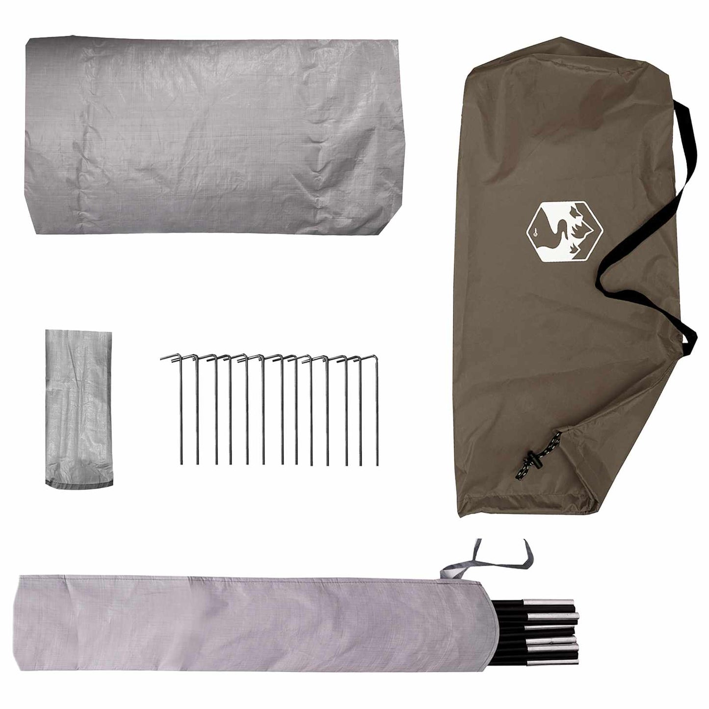 Backpacking Tent Brown and Grey 4-Person
