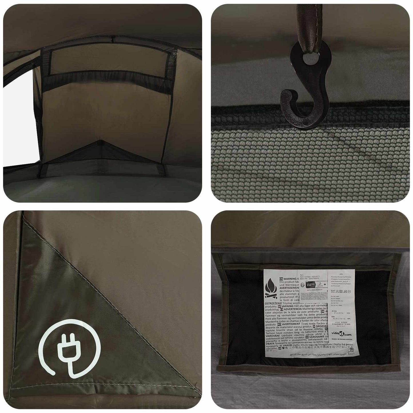 Backpacking Tent Brown and Grey 4-Person