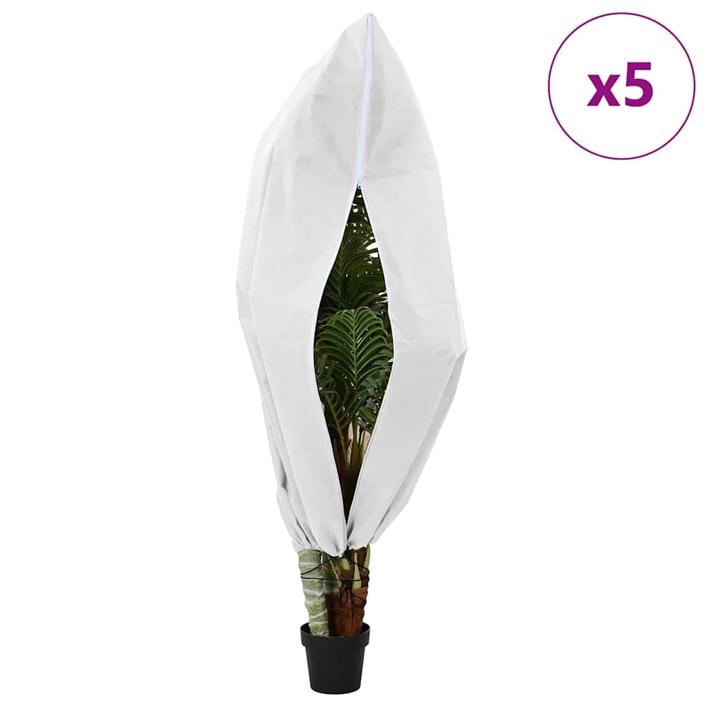 Frost Protection Plant Fleece Covers 5 pcs White 1.55 x 1 m