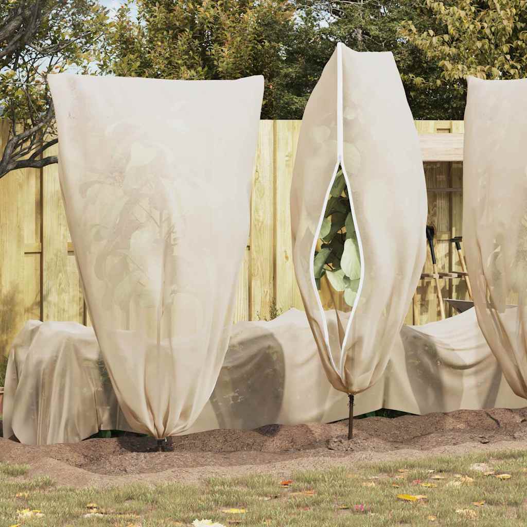 Frost Protection Plant Fleece Covers 5 pcs Beige 1.8 x 1.2 m