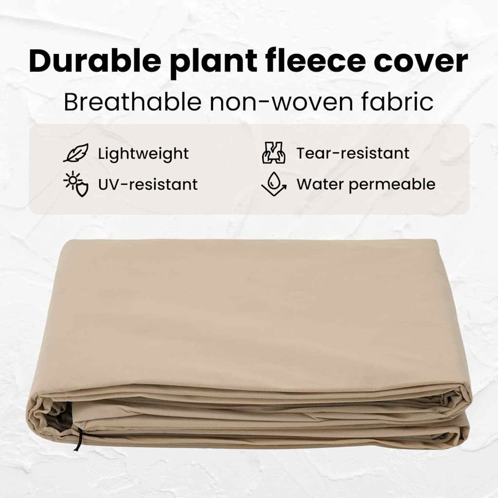 Frost Protection Plant Fleece Covers Beige 3.5 x 2.5 m