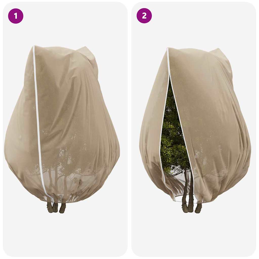 Frost Protection Plant Fleece Covers Beige 3.5 x 2.5 m