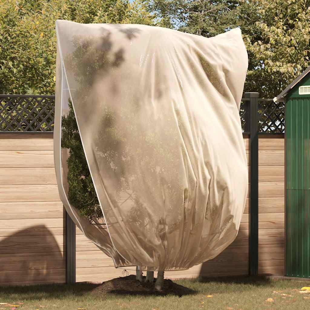 Frost Protection Plant Fleece Covers 3 pcs Beige 2.4 x 2 m