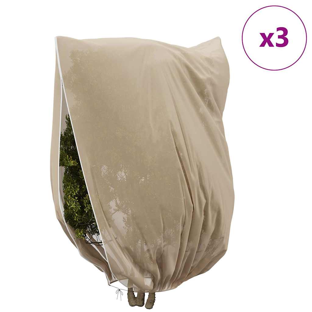 Frost Protection Plant Fleece Covers 3 pcs Beige 3.5 x 2.5 m