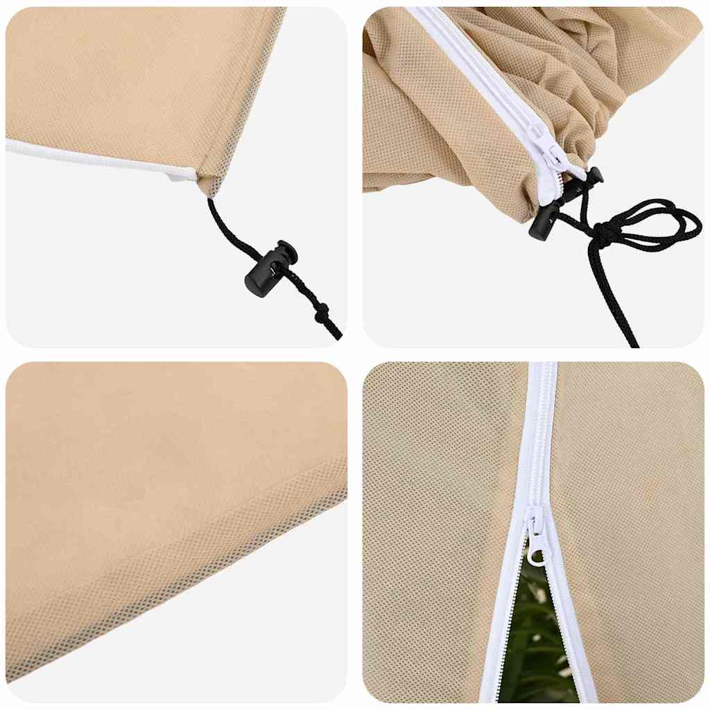 Frost Protection Plant Fleece Covers 3 pcs Beige 3 x 3.93 m