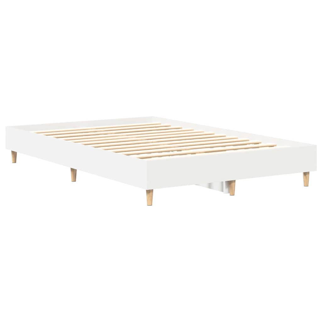 Bed Frame White 137 x 190 cm Engineered Wood