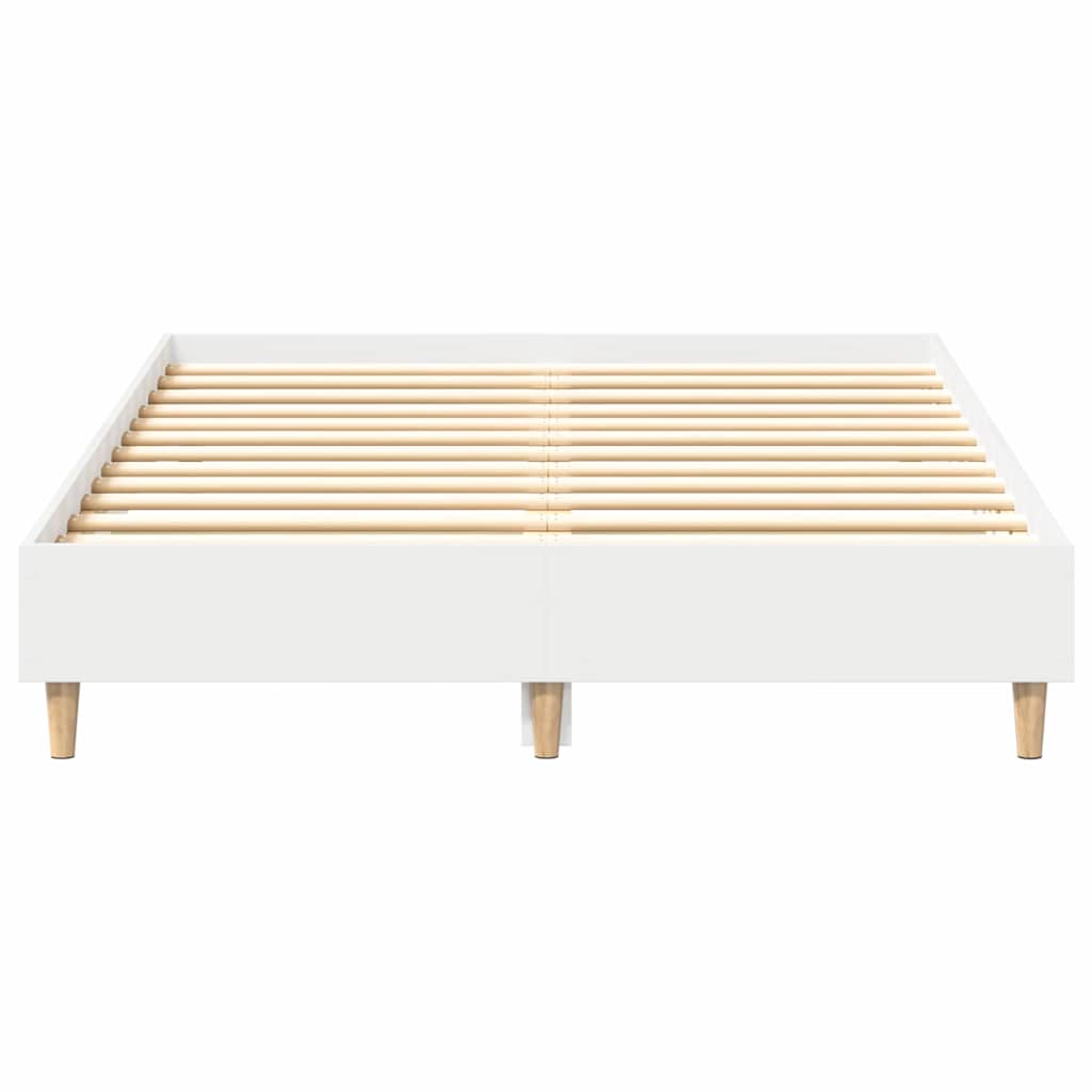 Bed Frame White 137 x 190 cm Engineered Wood