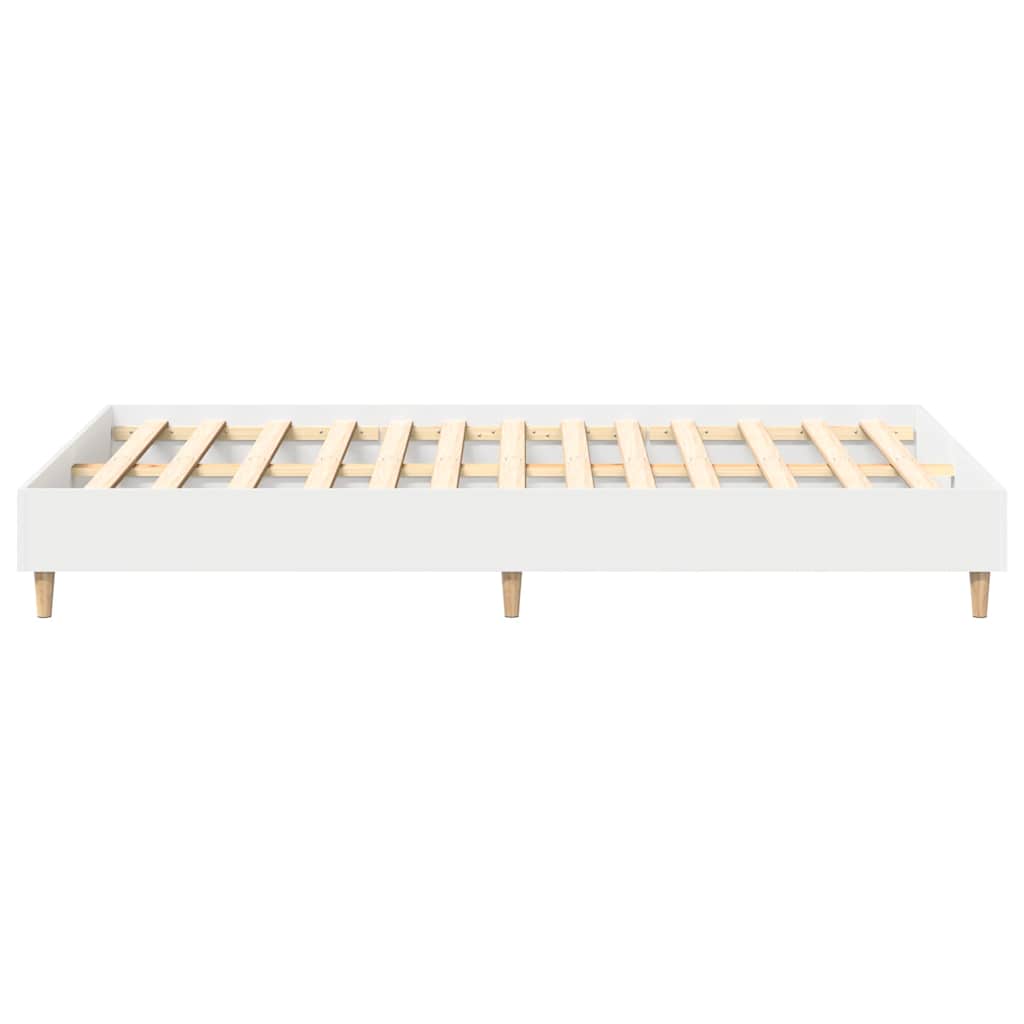 Bed Frame White 137 x 190 cm Engineered Wood