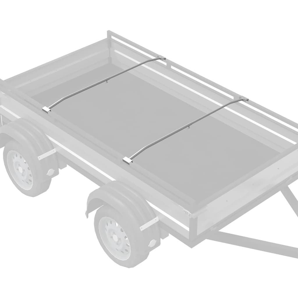 Tarpaulin Bracket for Trailers 2 pcs Silver 102-155 cm Aluminum