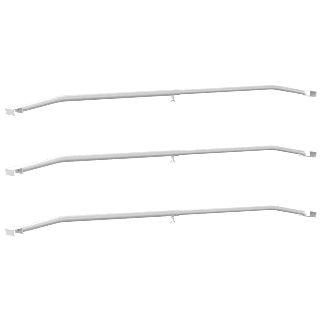 Tarpaulin Bracket for Trailers 3 pcs Silver 102-155 cm Aluminum
