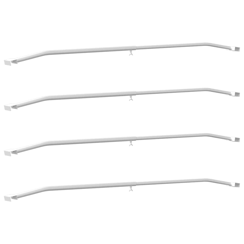 Tarpaulin Bracket for Trailers 4 pcs Silver 102-155 cm Aluminum