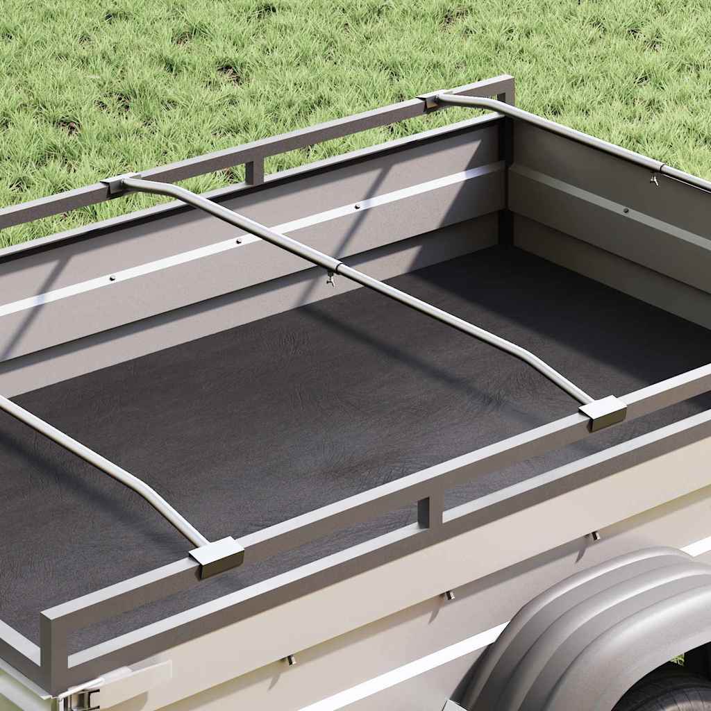 Tarpaulin Bracket for Trailers 3 pcs Silver 136-218 cm Aluminum
