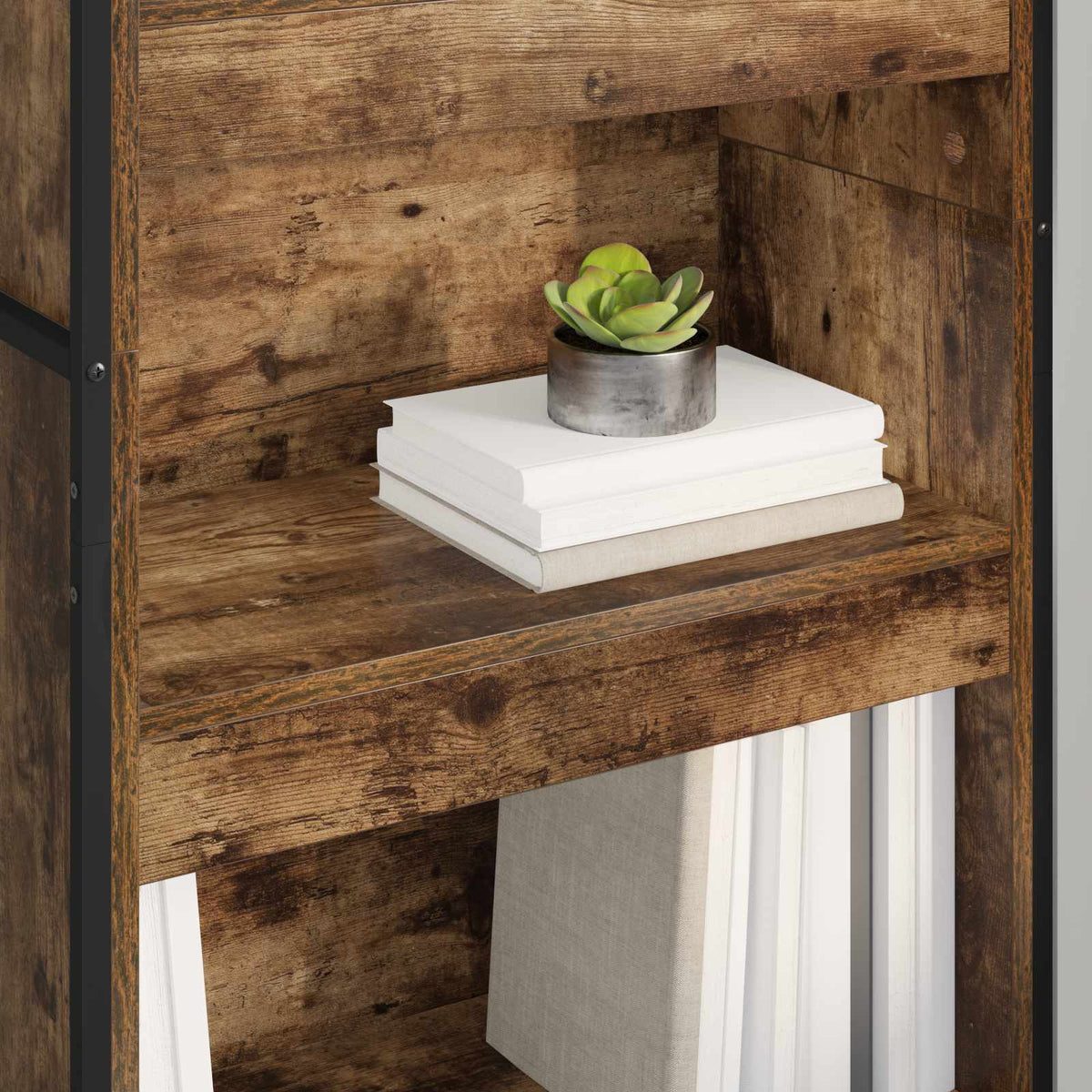 Book Cabinet 60 x 30 x 189.5 cm Engineered Wood Smoke Oak