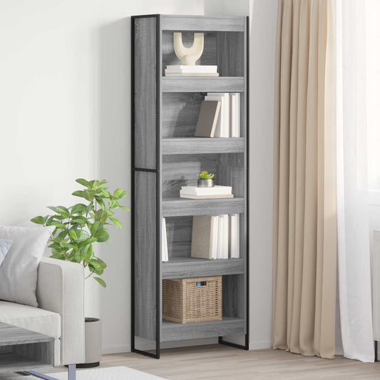 Book Cabinet 60 x 30 x 189.5 cm Engineered Wood Grey Sonoma