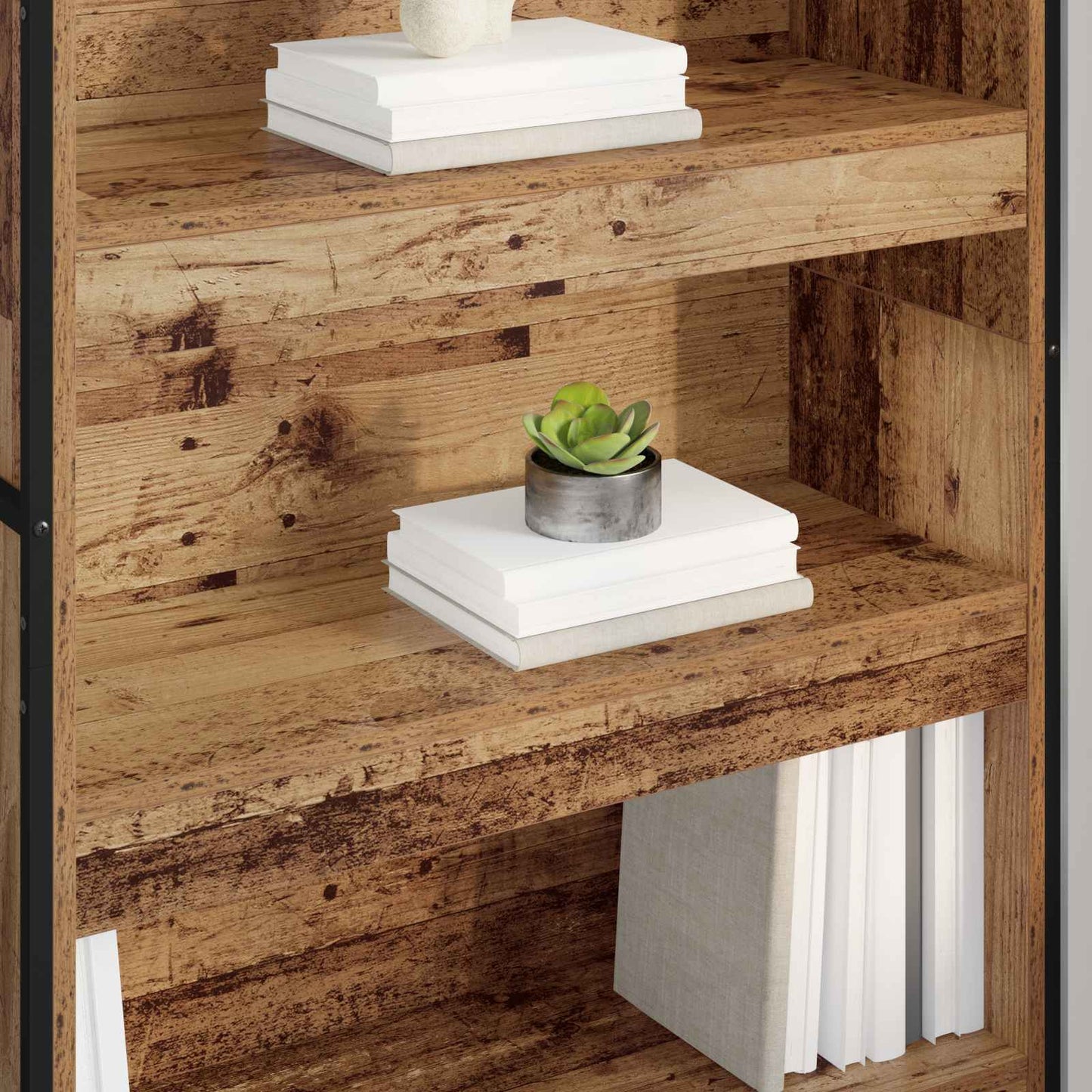 Book Cabinet 2 pcs Old Wood 80 x 30 x 155 cm Engineered Wood
